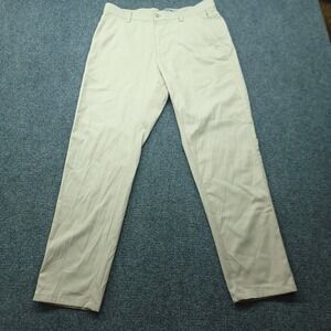 PJ Paul Jones Mens Golf Pants Tan Khaki Performance Zipper Pocket Size M 33x28
